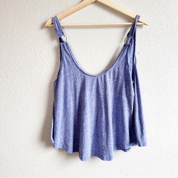 Free People We The Free Carly Scoop Neck Cobalt Blue Tank Top Women’s Size Large - Picture 3 of 9